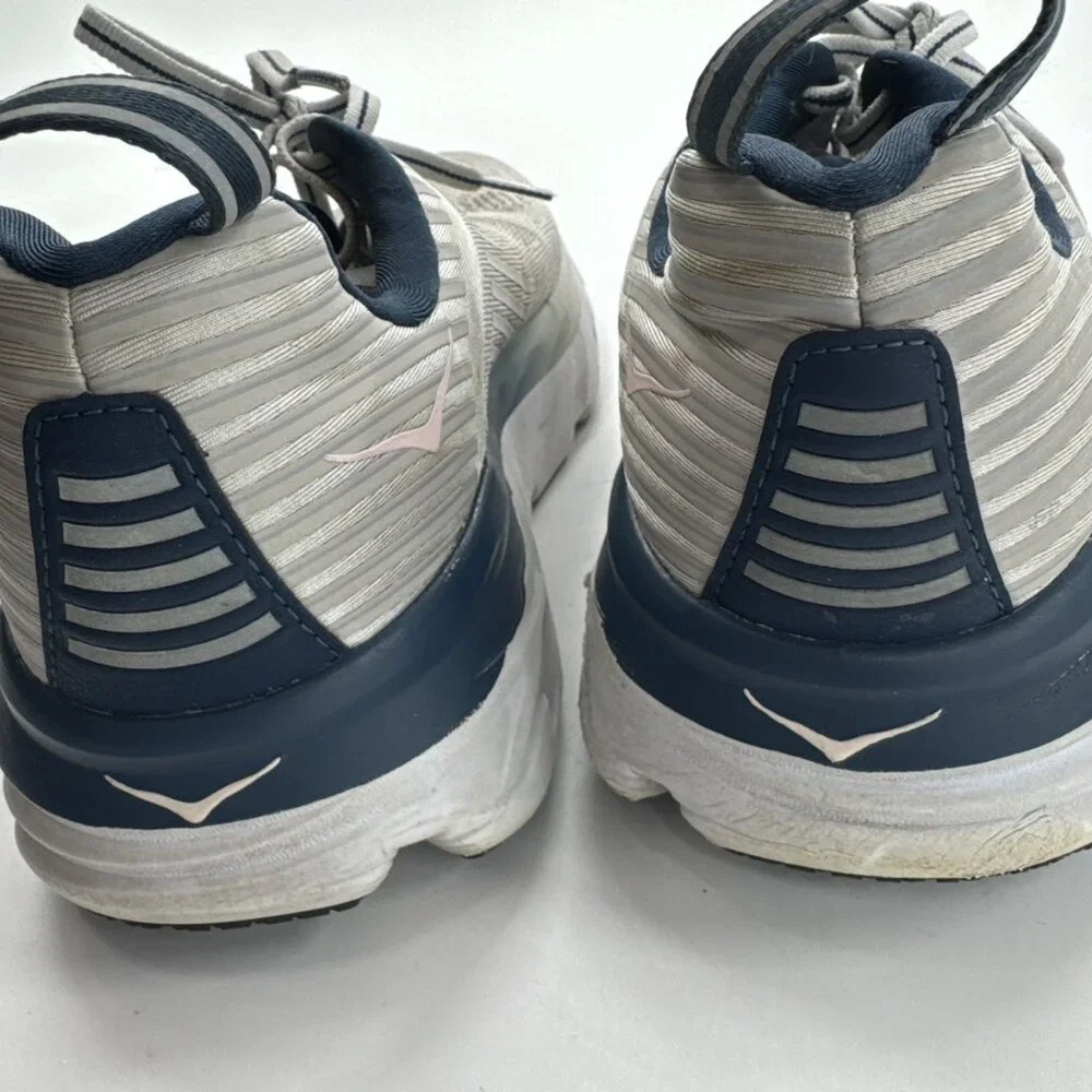Hoka One One Bondi 6 Women's Shoes Size 9 D Running Athletic Sneakers Gray Blue - Picture 6 of 10